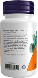 Селен Selenium, таблетки, 100 шт. NOW Foods — фото 3