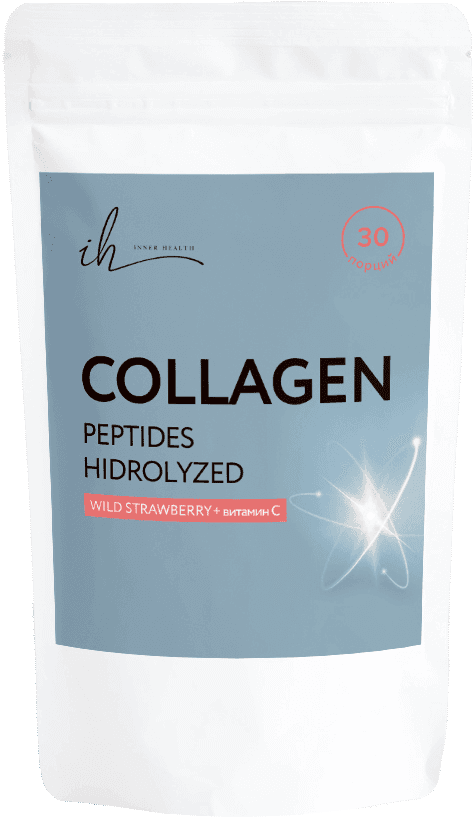 Гидролизованный куриный коллаген, земляника, порошок, 90 г. INNER HEALTH