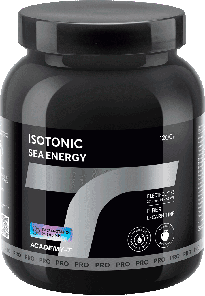 Изотоник ISOTONIC Sea Energy® со вкусом яблоко, порошок, 1200 г. АКАДЕМИЯ-Т