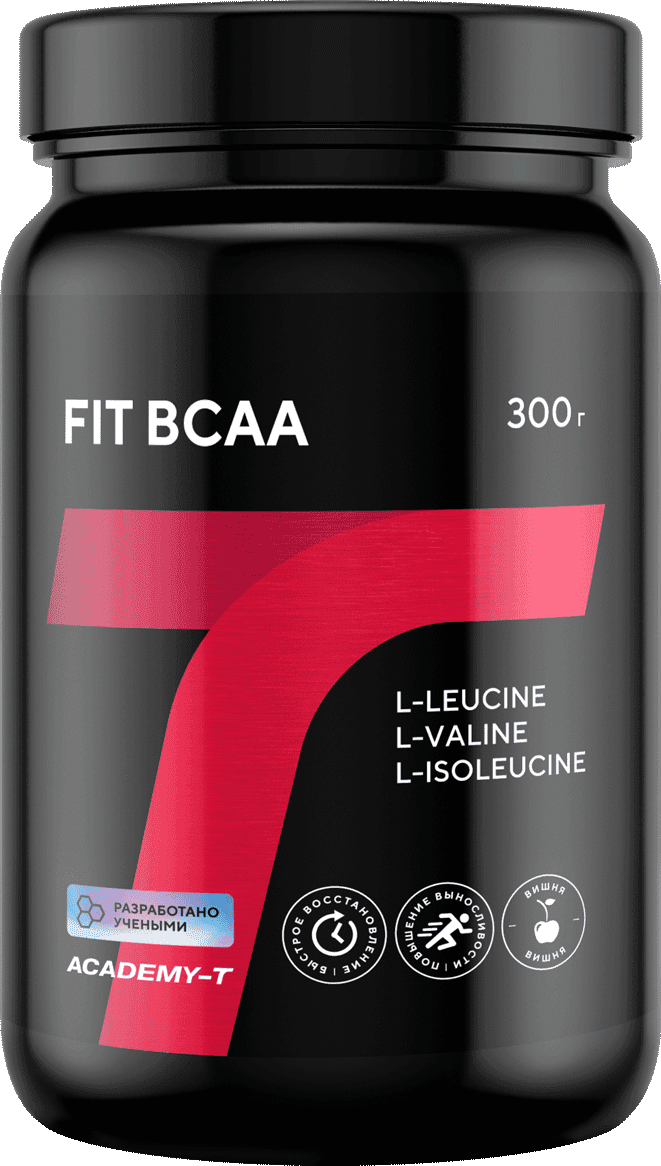 Аминокислоты FIT BCAA со вкусом Вишня, 300 г. АКАДЕМИЯ-Т