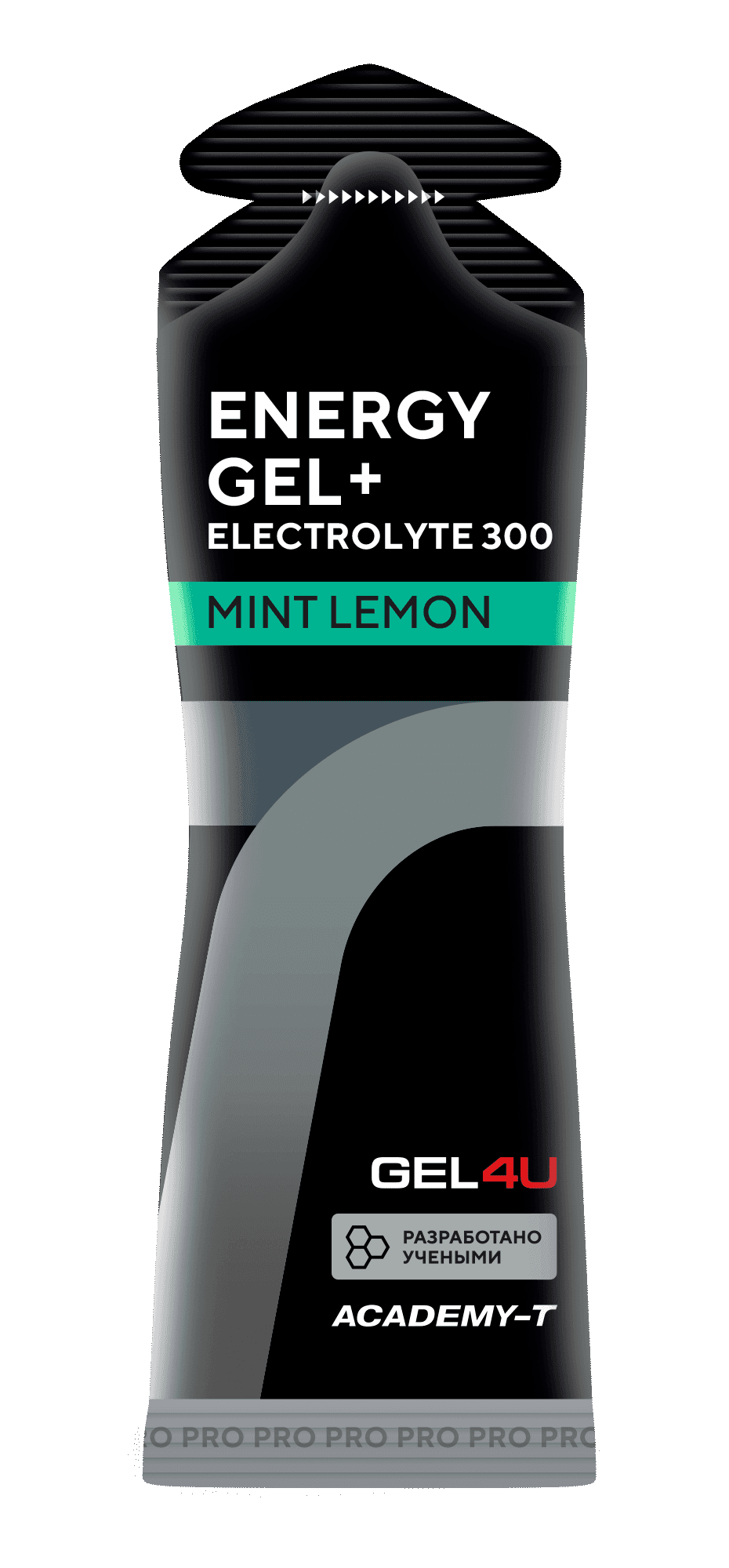Гель энергетический углеводный с электролитами Energy Electrolyte Gel МЯТА и ЛИМОН, 60мл. АКАДЕМИЯ-Т