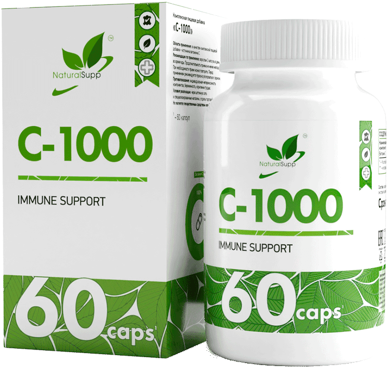 Витамин С Vitamin C C-1000. капсулы, 60 шт. NaturalSupp