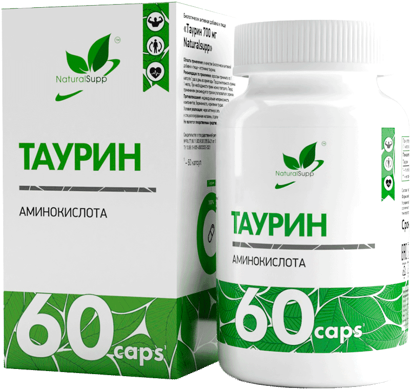 Таурин Taurine капсулы, 60 шт. NaturalSupp