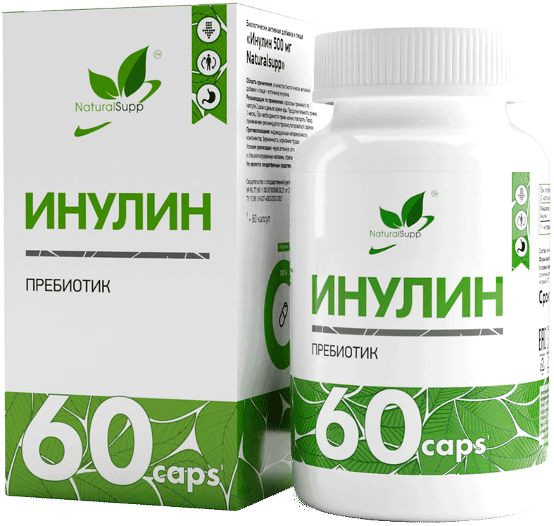 Инулин Inulin капсулы, 60 шт. NaturalSupp