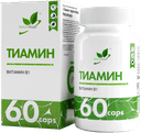 Тиамин гидрохлорид (Витамин В1) Thiamine hydrochloride (Vitamin B1) капсулы, 60 шт. NaturalSupp — фото 1