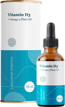 Liposomal Vitamin D3 + Omega Plant Oil Липосомальный Витамин Д3, 50 мл. Liposomal Vitamins — фото 1