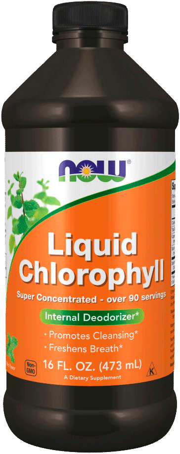 Жидкий хлорофилл / Chlorophyll Liquid, мята, 473 мл. NOW Foods