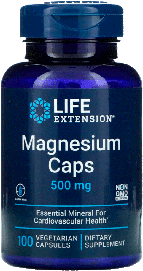 Магний Magnesium caps, вегетарианские капсулы, 100 шт. Life Extension