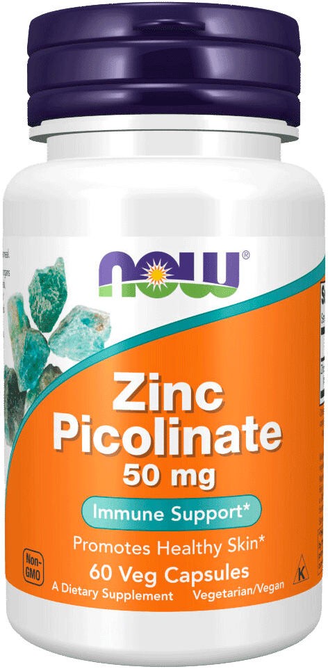 Пиколинат цинка Zinc Picolinate, вегетарианские капсулы, 60 шт. NOW Foods