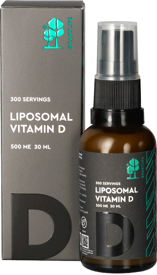 Липосомальный витамин D, спрей-дозатор, 500МЕ, 30 мл. СМАРТЛАЙФ Liposomal Vitamin D SMARTLIFE