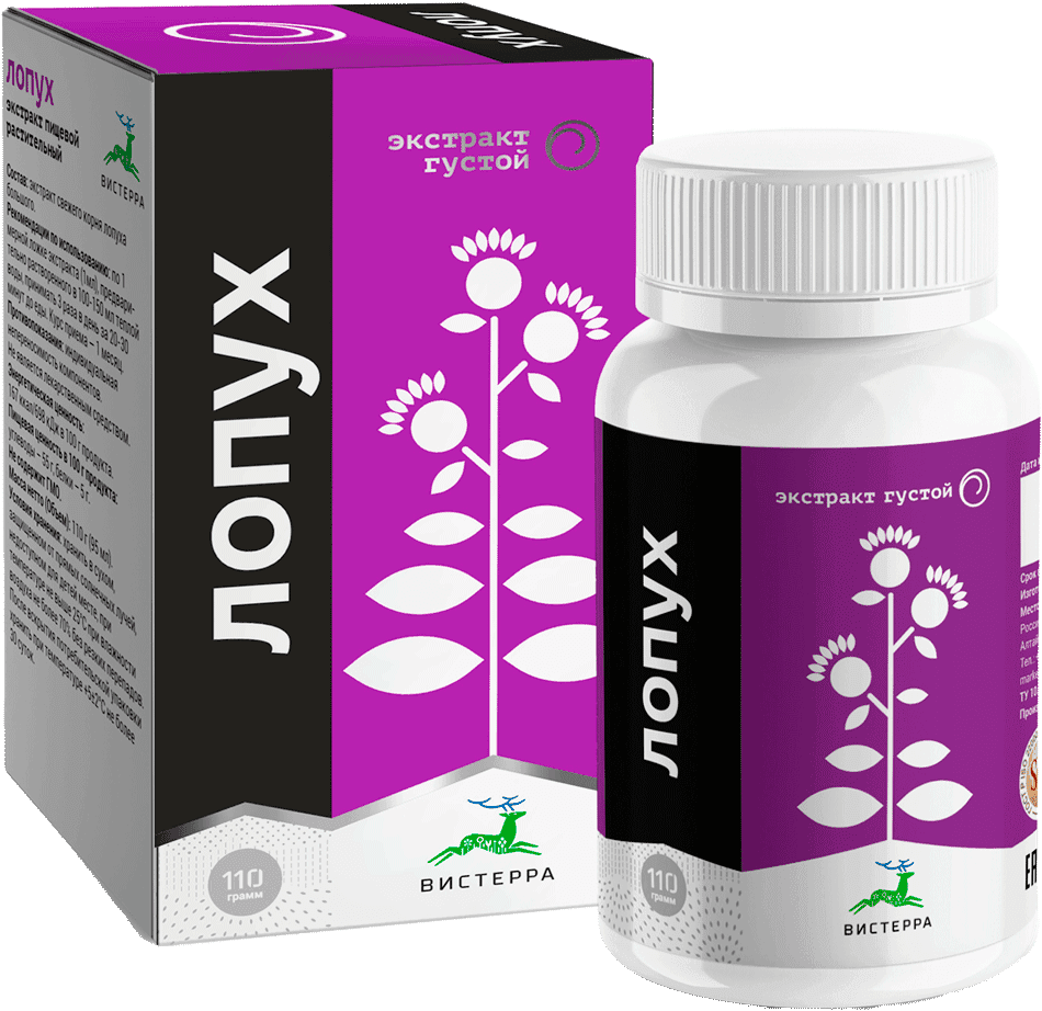 ЛОПУХ густой экстракт, 110 гр. ВИСТЕРРА